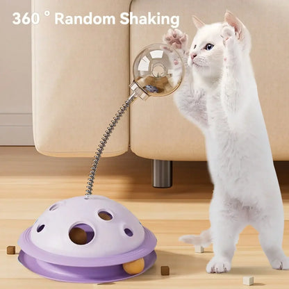 Solid Color Planet Digging Holes and Leaking Food Educational Toys Cat Snack Dispenser Interactive Cat and Dog Toyscutecatsticks