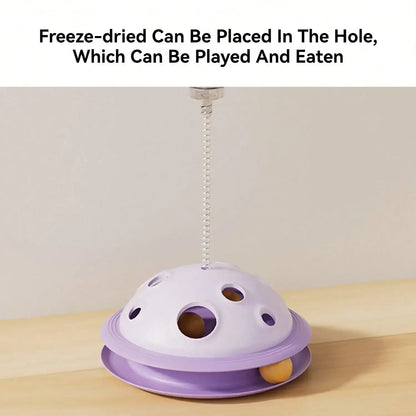 Solid Color Planet Digging Holes and Leaking Food Educational Toys Cat Snack Dispenser Interactive Cat and Dog Toyscutecatsticks