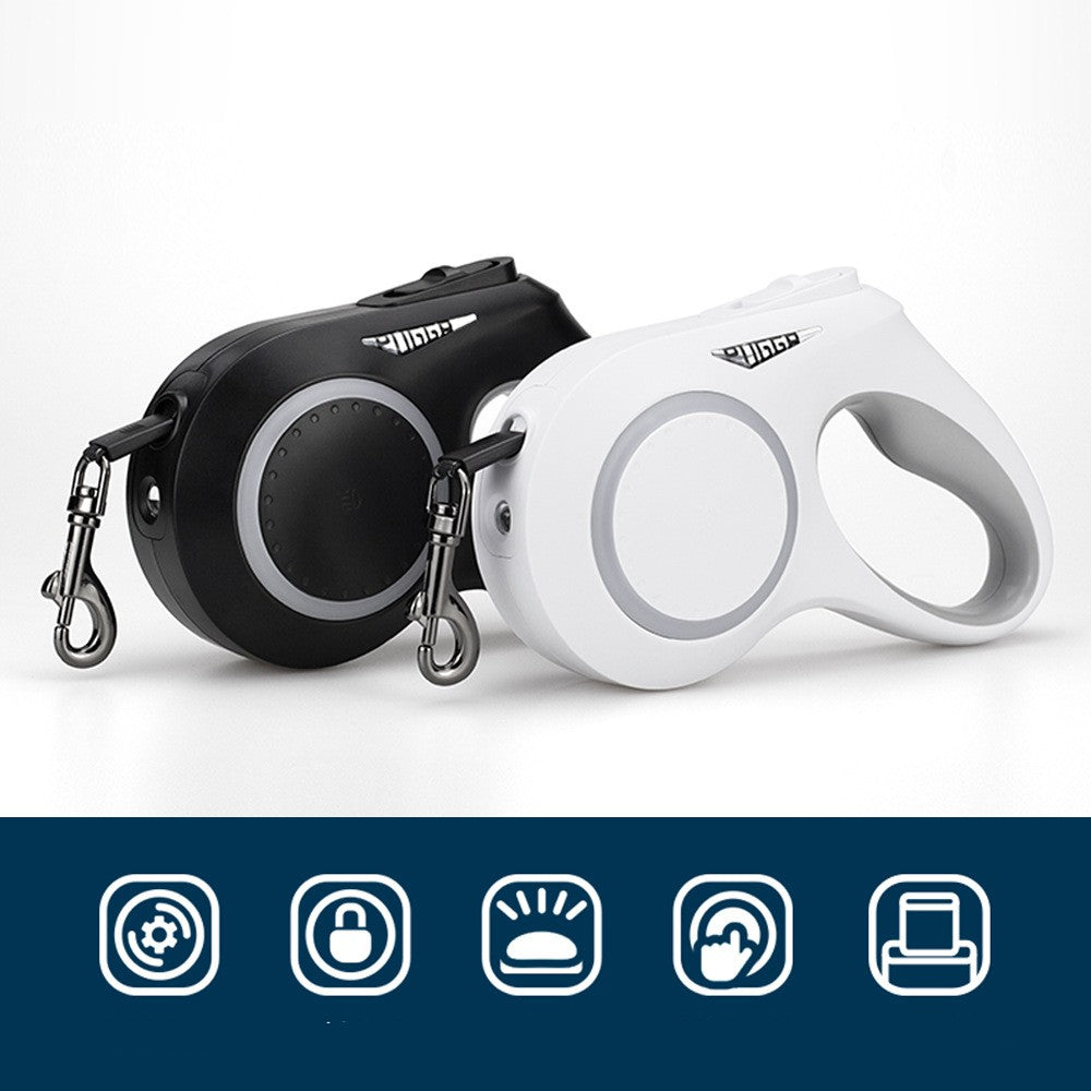Automatic Telescopic Traction Rope for Pets with Lights