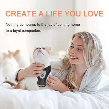 Cat Harness and Leash for Walking Escape Proof No Pull Dog Harnesses for Small Dogs Vest Adjustable Easy Control Kitten Harness and Leash Reflective Breathable Cat Leash and Harness Set (Black, XS)